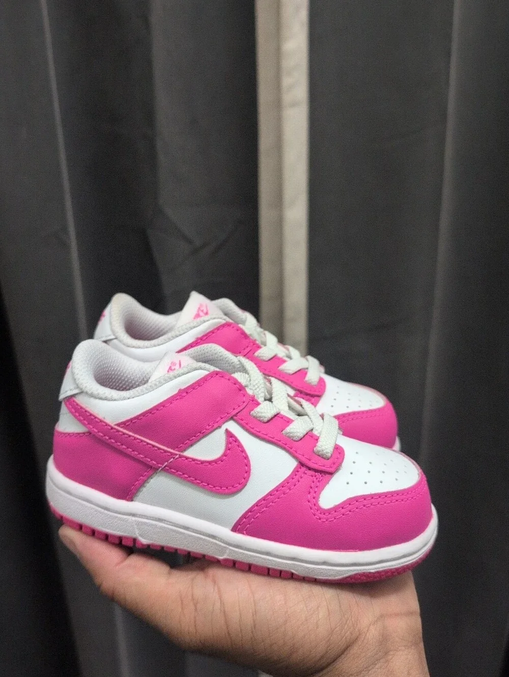 Kids Nike Dunk Low Laser Fuchsia (TD) - FB9107-102 - Size 7C